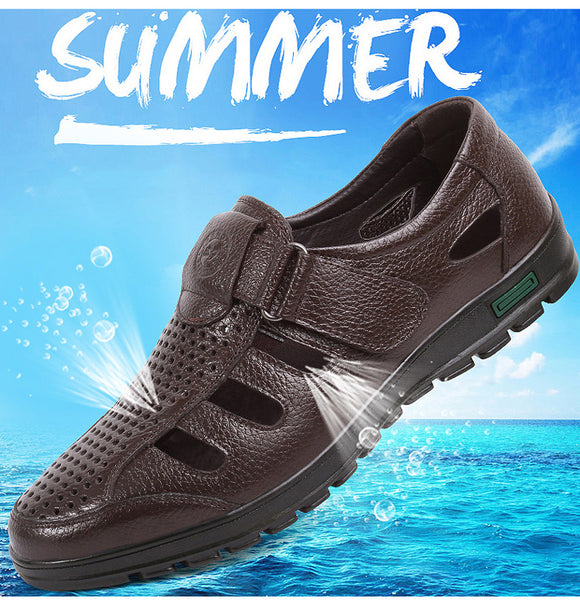 Shoes - 2019 Men's Genuine Leather Beach Shoes
