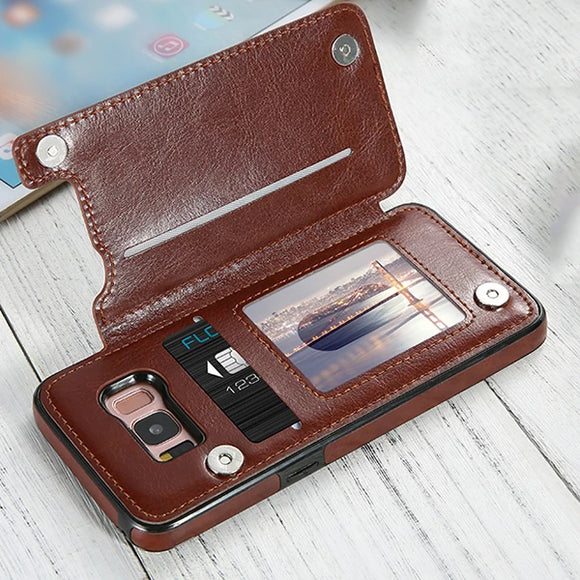 Luxury Shockproof Armor Leather Wallet Magnet Flip Case For Samsung Note 10 pro S10 plus S10 lite S10 Note 9 8 S9 S8 Plus