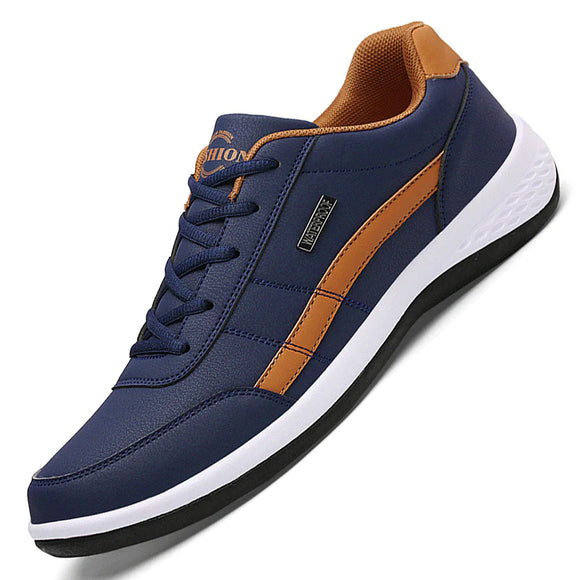 Leather Breathable Men Shoes Sneakers