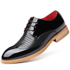 Men Brogues Shoes Lace-up Business Oxfords Shoes