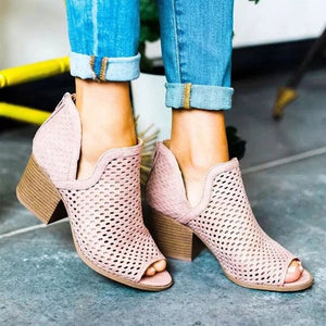 2019 Summer Women Hollow Fish Mouth Casual Sandals