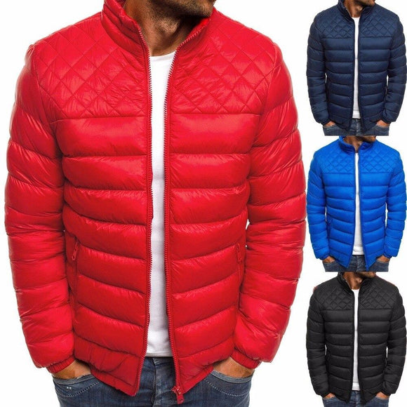 Winter Men's Parkas Light Weight Warm Coats