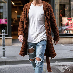 2021 Men O-Neck Cardigan Sweater