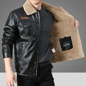 2021 New Men Leather Jacket