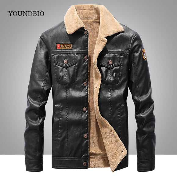 2021 New Men Leather Jacket