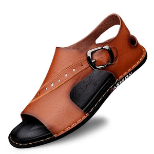 2021 New Mens Genuine Leather Sandals