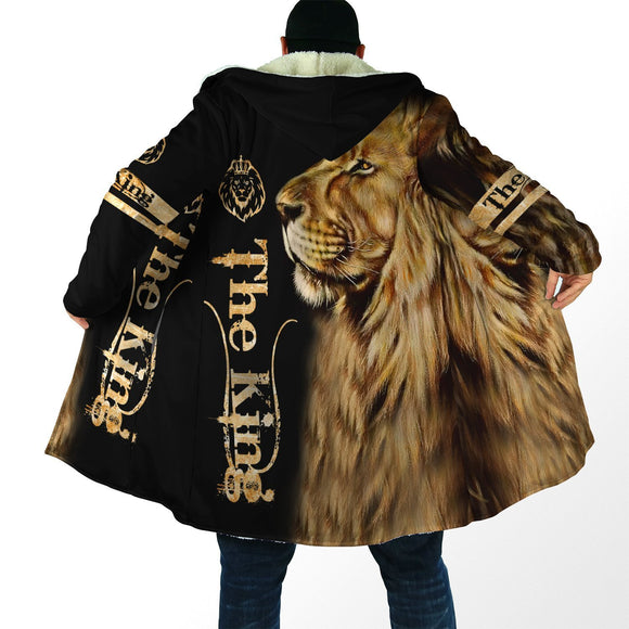 Animal lion 3D Printing Thick Fleece Hood cloak
