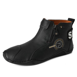 2022 New Men Leather Ankle Boots