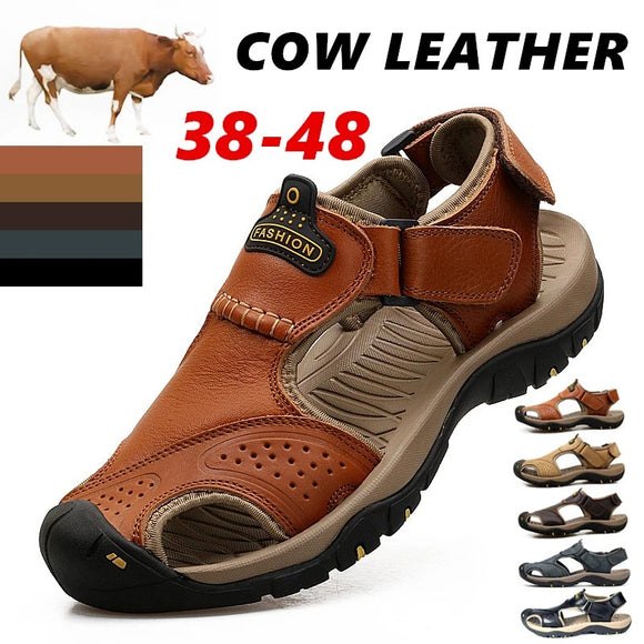 Genuine Cow Leather Fashion Men Sandals