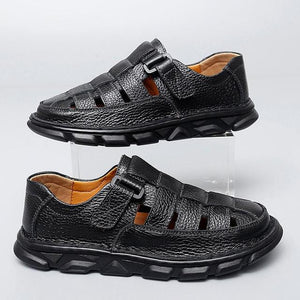 2023 Summer New Outdoor Beach Style Genuine Leather For Men Business Sandals