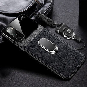 Leather bracket Ring Cover For Samsung