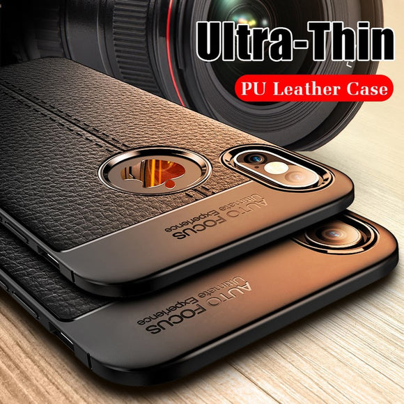 Luxury Soft Silicone Leather Case For iphone