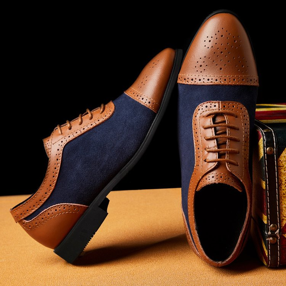 2019 New arrival Men's Fashion Business Dress Genuine Leather Shoes