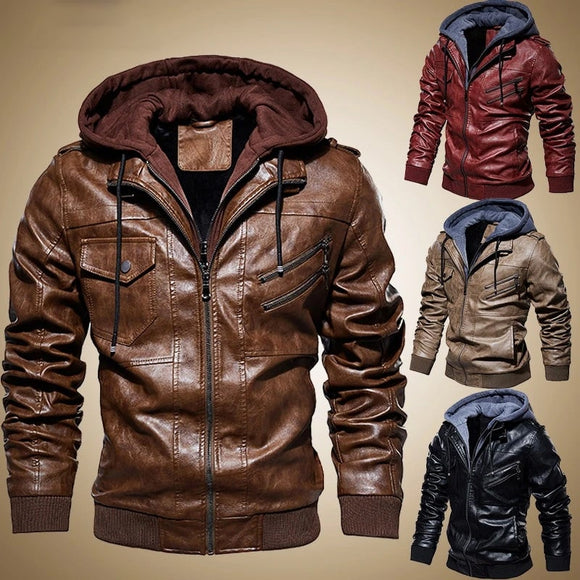 Mountainskin New Men's Leather Jackets