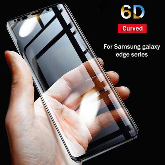 6D Full Cover Screen Protector For Samsung S6 S7 Edge S8 S9 + Note 8 9
