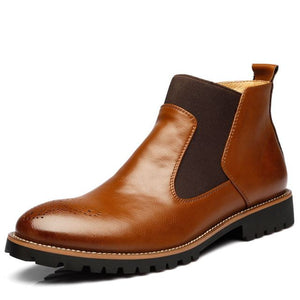 Genuine Leather Ankle Chelsea Boots