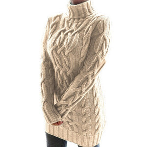 Retro Thick Thread Twist Sweater Dress