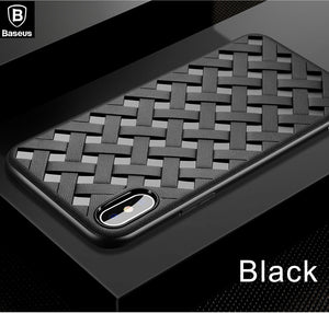 Grid Weave Hollow Cover Case for iPhone X