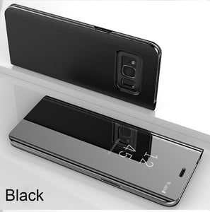 Luxury Smart Mirror Flip Anti-knock Shockproof Phone Case Case For Samsung S10 plus S10 lite S10 Note 9 8 S9 S8 Plus