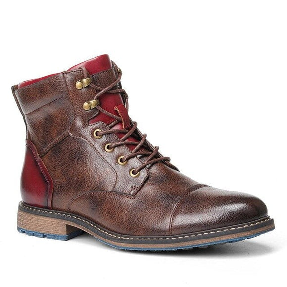 Men Boots Comfy Lace-up High Quality Leather Men's Boots（BUY 2 GOT 10% OFF, 3 GOT 15% OFF）