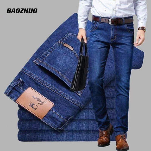 Fashion Brand Mens Business Casual Jeans