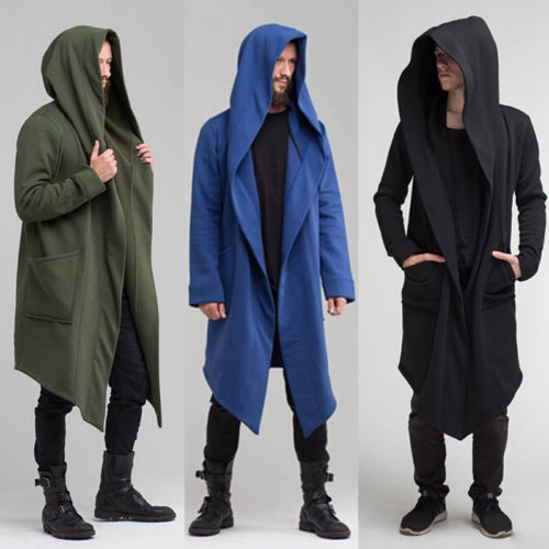 Fashion Hoodie Mens Womens Warm Hooded Solid Coat