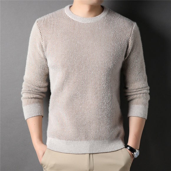 Fashion Men Clothing Casual O-Neck Knitted Pullover