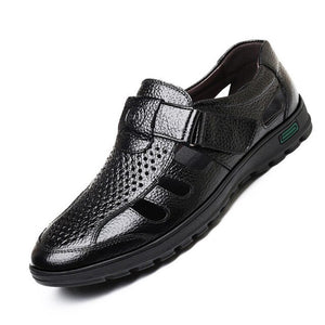 Fashion New Hollow Out Men Genuine Leather Sandals