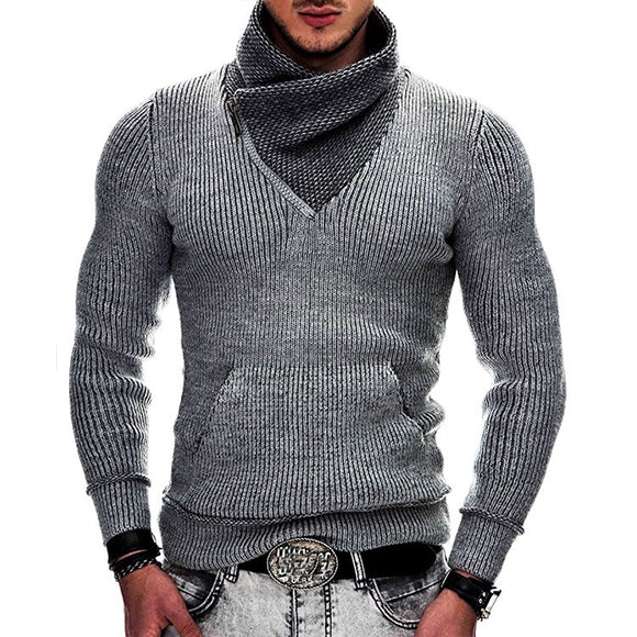 Fashion Sweater Turtleneck Men Casual Vintage Sweater