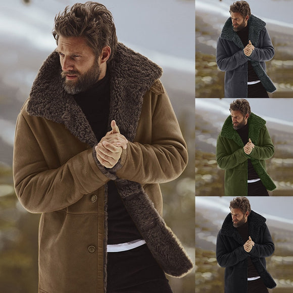 Men Brand Fleece Winter Coat Jacket
