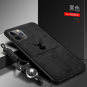 Luxury Soft fabric Deer Protective Back Cover Case for iphone(BUY 2 GOT 10% OFF, 3 GOT 15% OFF）