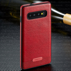 Vintage PU Leather Back Ultra Thin Case Cover for Galaxy S10 E S10 Plus