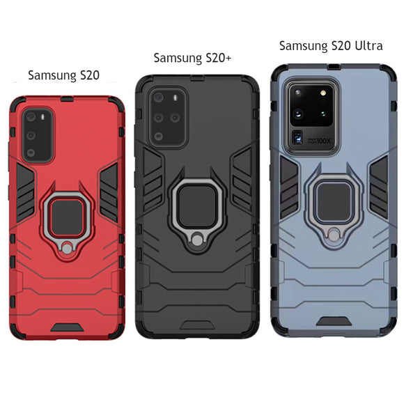 Luxury Armor Shockproof Ring Bracket Case For Samsung S20/Plus/A20S/S10/Plus