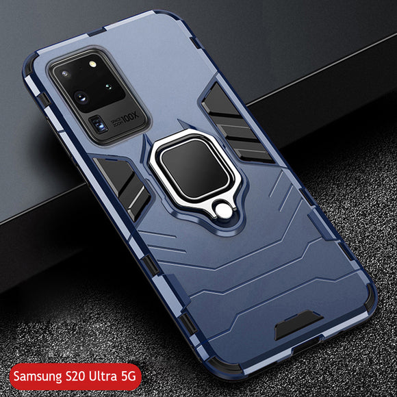 Luxury Armor Shockproof Ring Bracket Case For Samsung S20/Plus/ultra/A20S