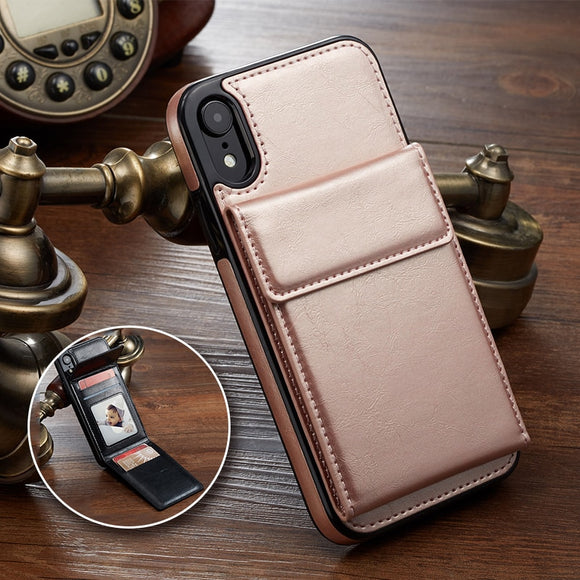 Slim PU Leather Wallet Magnetic Flip Cover for iPhone XS MAX XR X-1