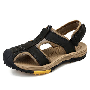 Genuine Cow Leather Sandals Men Summer Casual Shoes