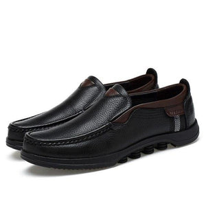 Men's Shoes - Men's Brown/Black Comfortable Soft Shoes