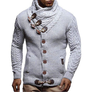 Men Thick Wool Stand Collar Sweater Hoodies