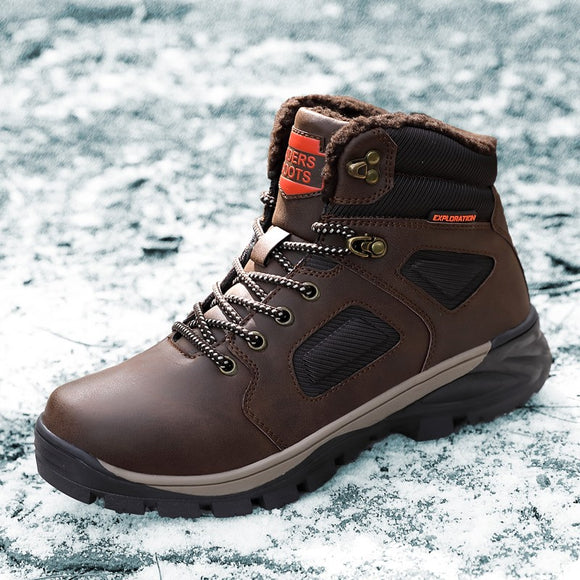 New Leather Winter Men Boots