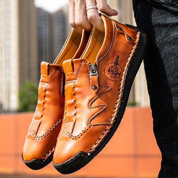 Fashion Men Slip On Leather Driving Shoes