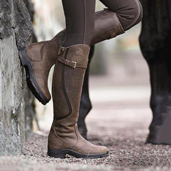Leather Retro Casual Womans Booties