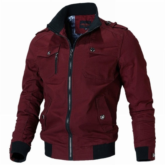 Men Fashion Casual Windbreaker Jacket Coat