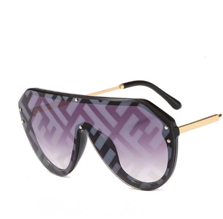 New F Watermark One-piece Sunglasses (Buy 2 Get 5% OFF, 3 Get 10% OFF)
