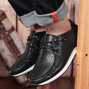 Men's Breathable Hollow Out Lace Up Office Work Shoes