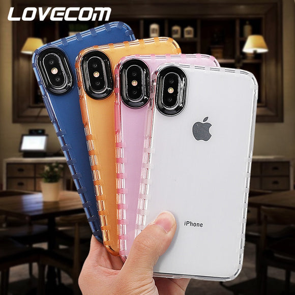 Shockproof Camera Protection Solid Color Case For iPhone 6S 6 7 8 Plus X XR XS Max