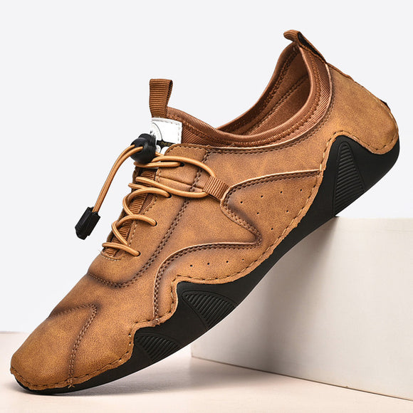 Leather Men Shoes Casual Luxury Brand Sneakers