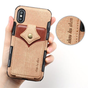 Leather Card Slots Wallet Flip Cases For iPhone X XS XR XS Max