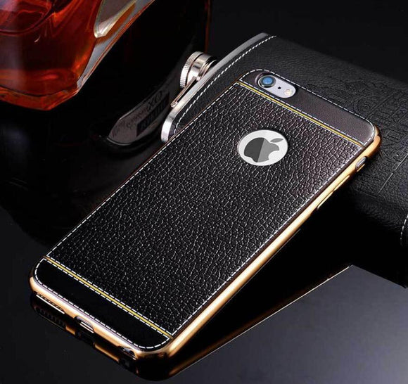 Litchi Leather Grain Case For iPhone