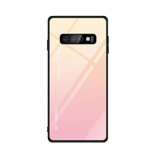 Tempered Glass Gradient Cover Cases for Samaung Galaxy S8 S9 S10 Plus S10