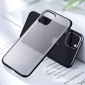 Matte Skin Electroplating Frame TPU Phone Case Cover For iPhone